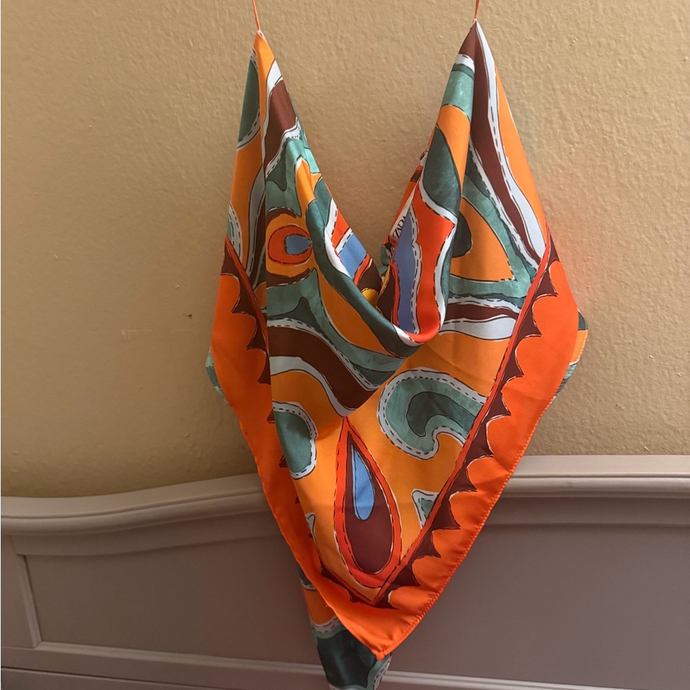 Zara Multicolor scarf top - ties in the back